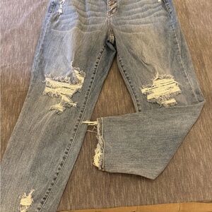 Judy Blue Ripped Straight Leg Jeans